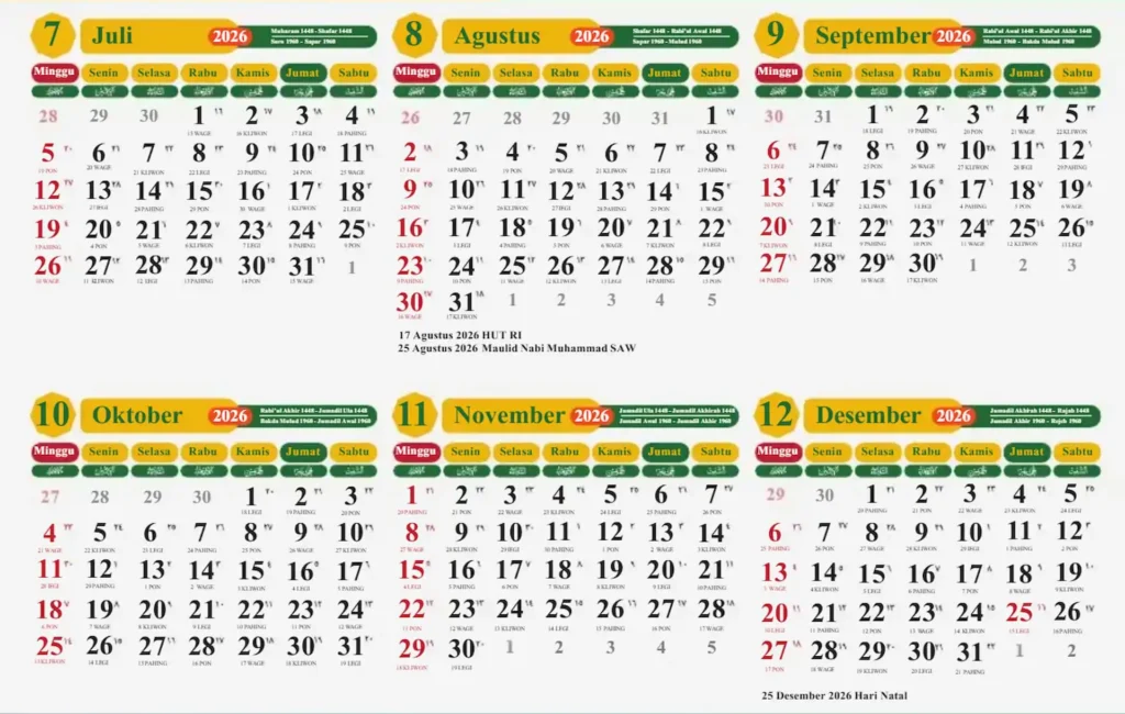 Kalender Jawa 2026